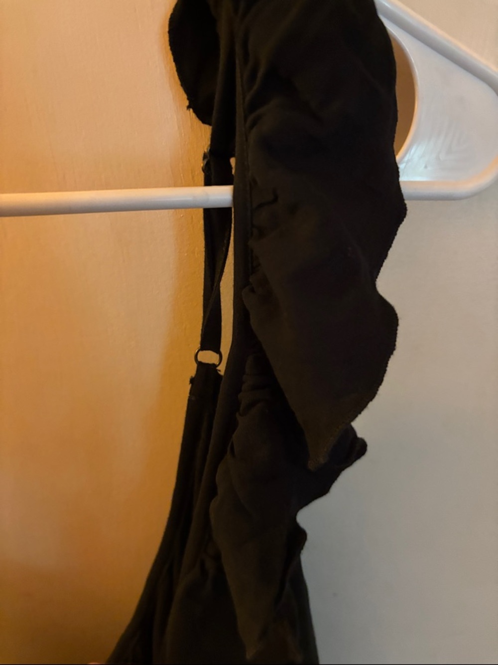 Chaser Black One-Shoulder Ruffle Jumpsuit with Pockets - Picture 4 of 8
